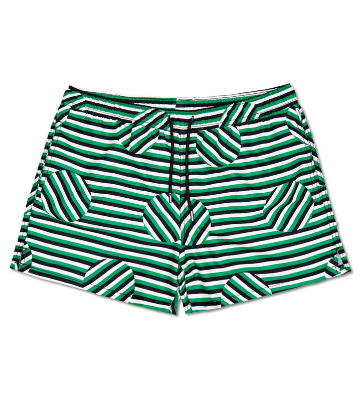Striped Jumbo Dot Swim Shorts