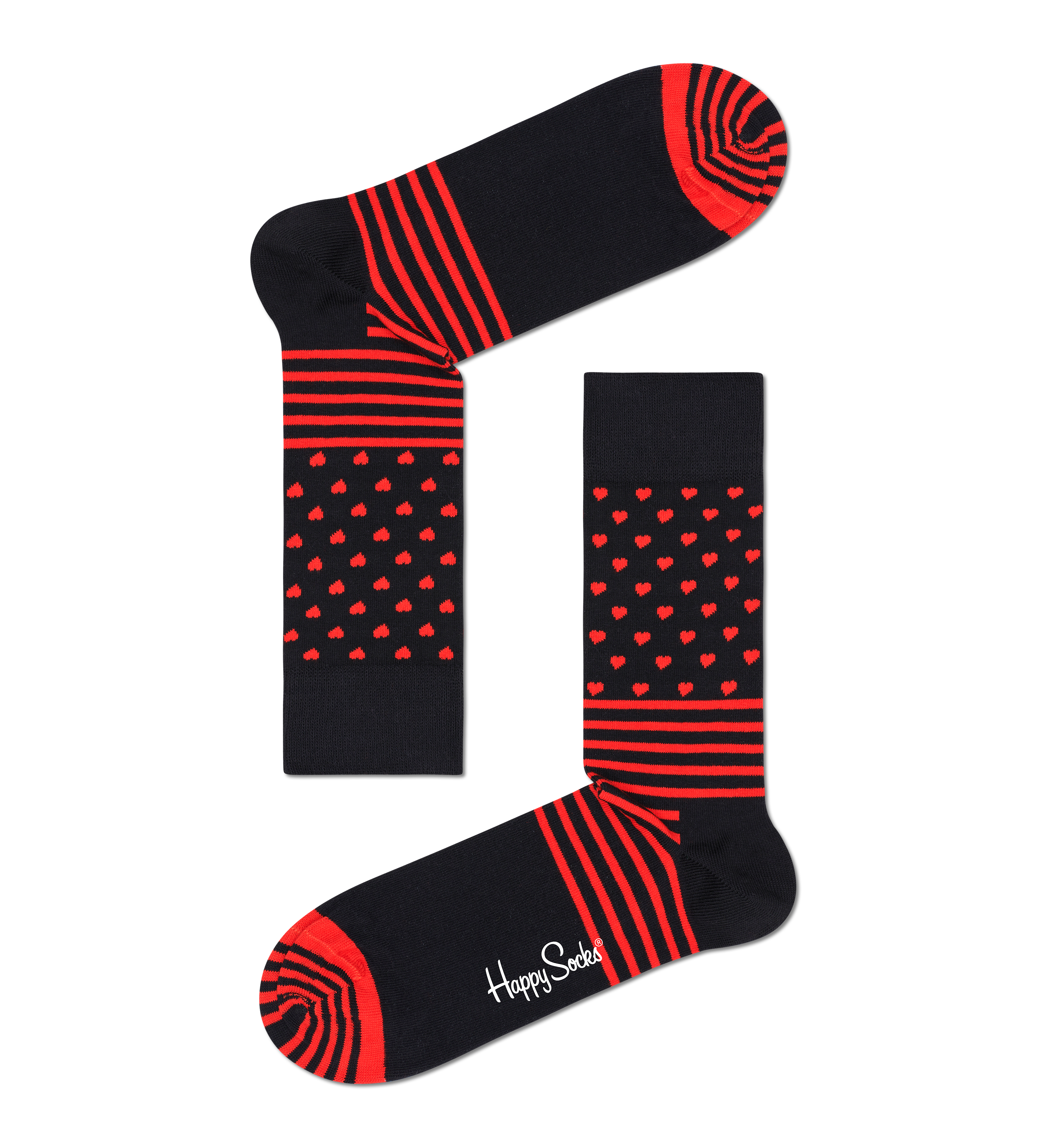 Black Sock: Stripes And Heart | Happy Socks