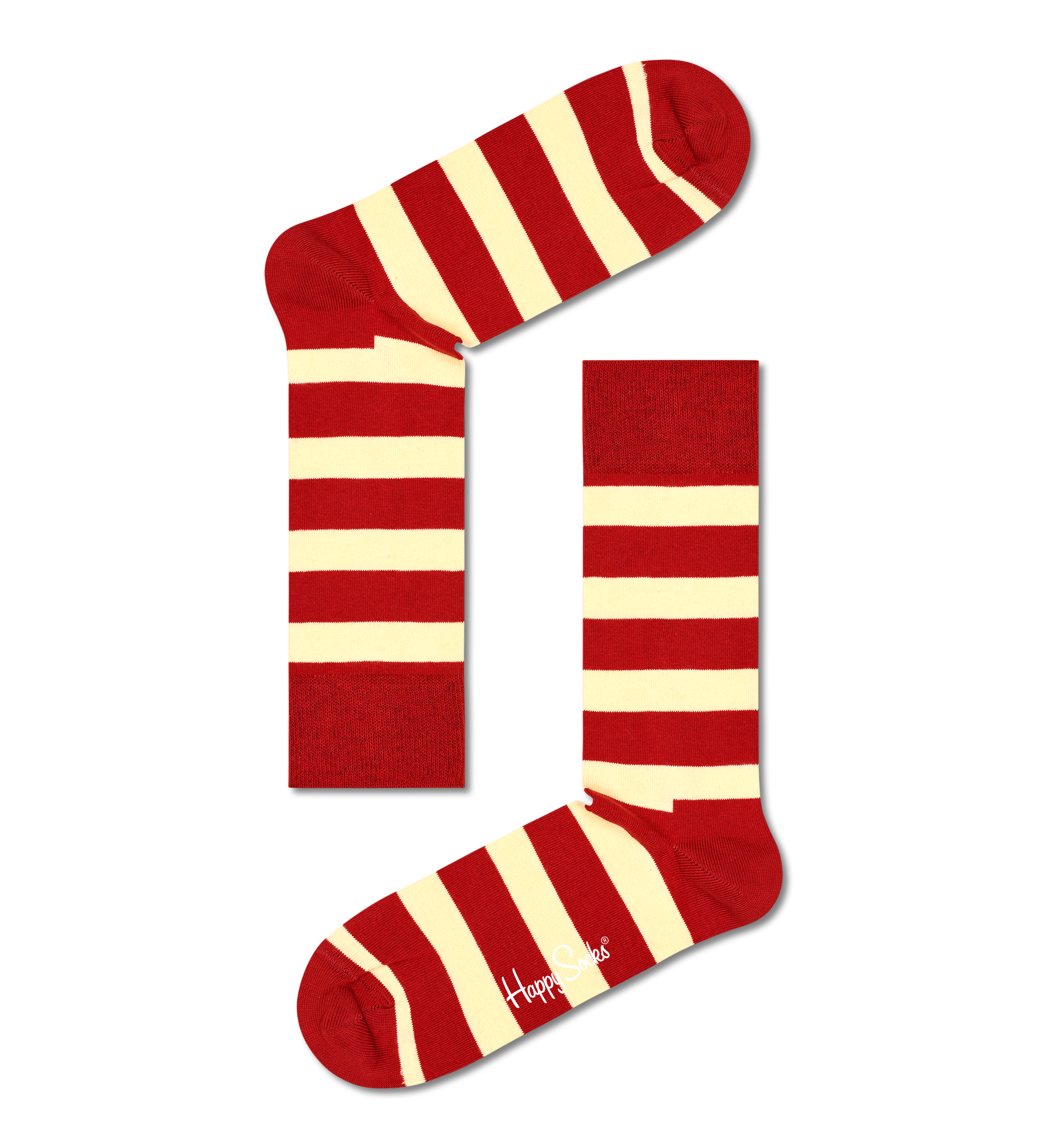Dark Red Stripe Crew Sock | Happy Socks