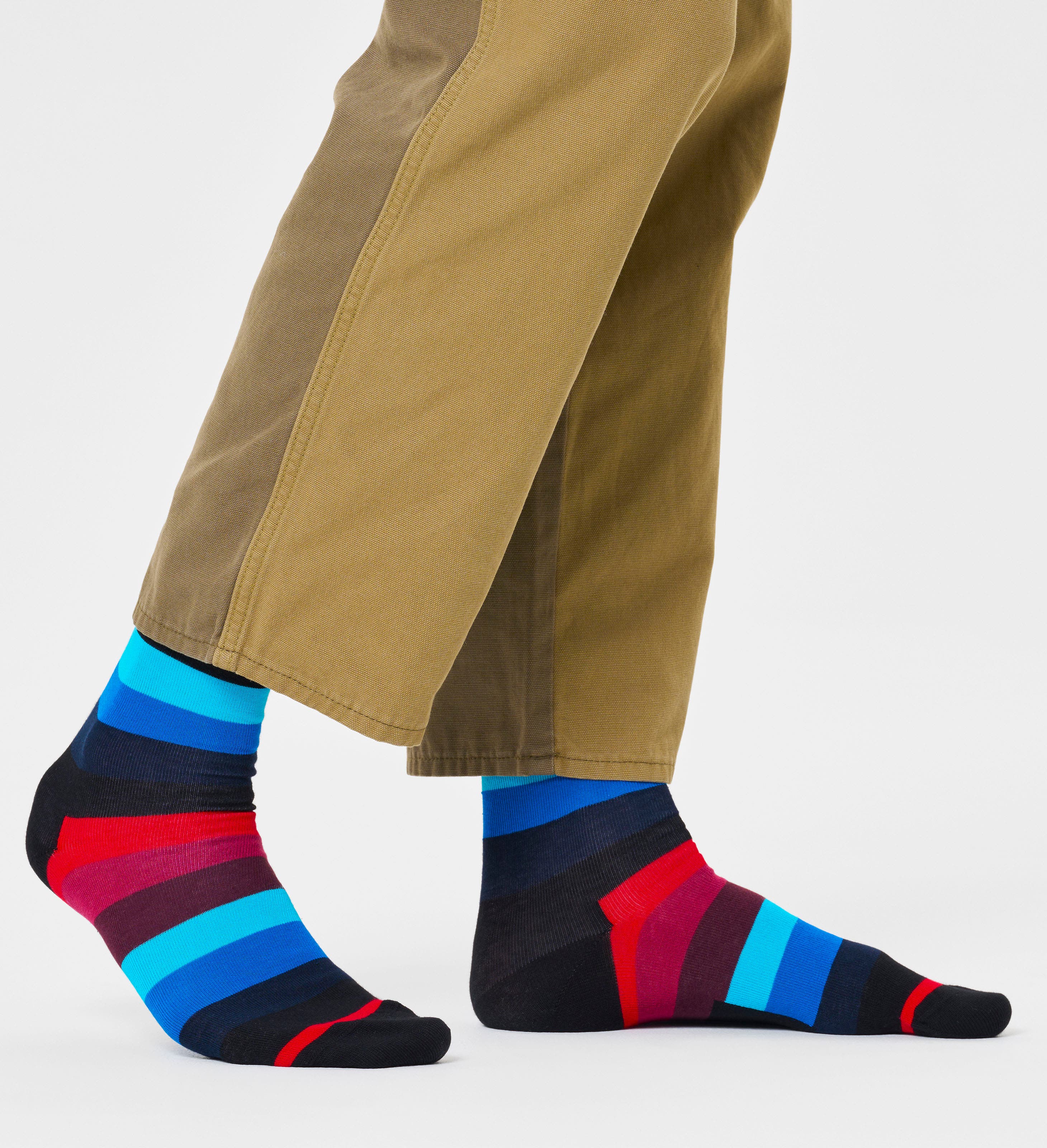 Stripe Socks | Pride Happy Sock US Crew