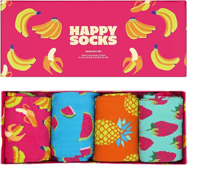 Pink 4-Pack Banana Socks Gift Set