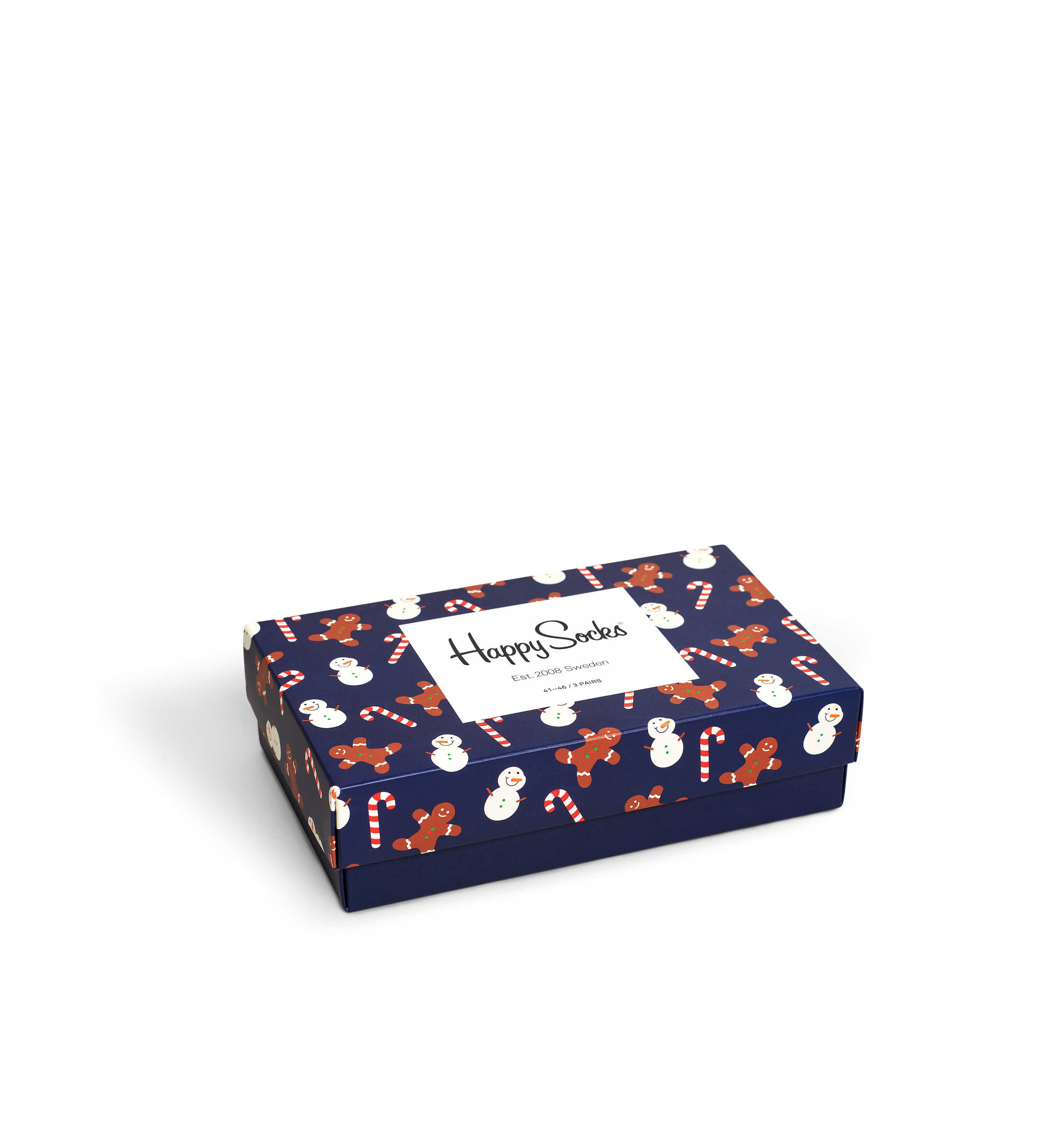 Navy 3-Pack Gingerbread Gift Box | Happy Socks