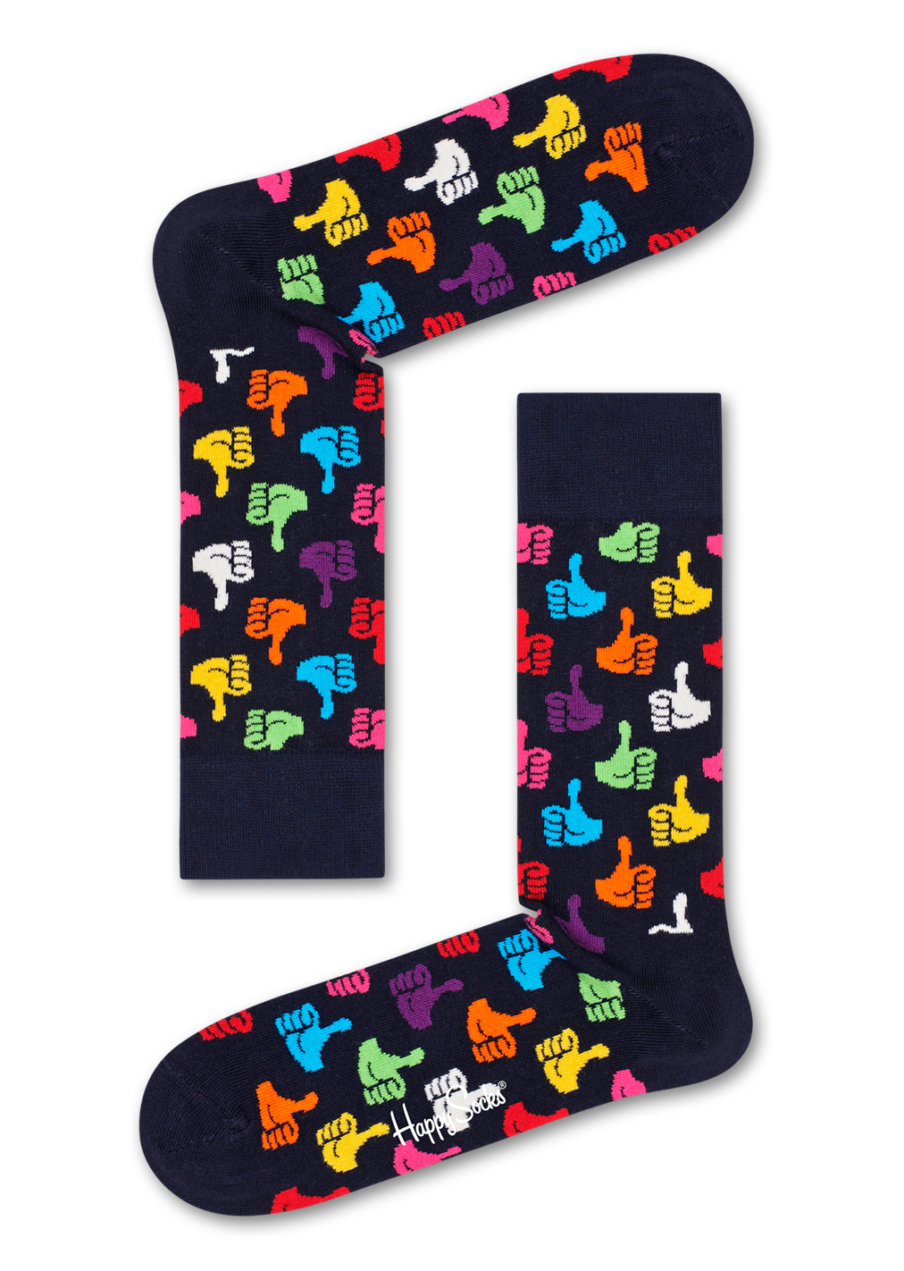 Patterned Navy Socks: Thumbs Up | Happy Socks