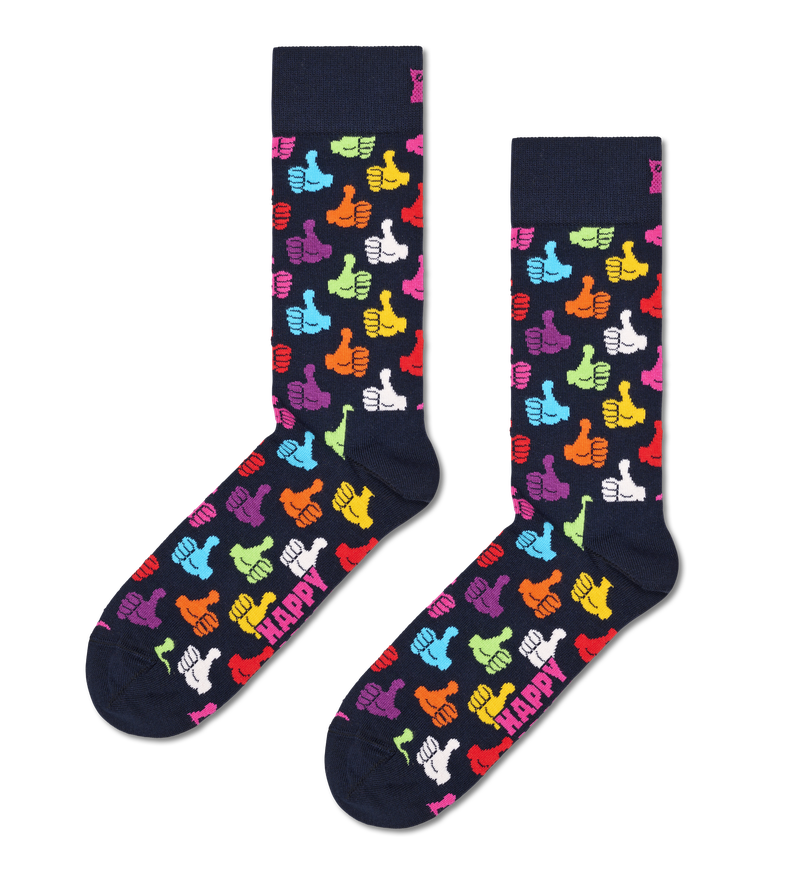 Thumbs Up Crew Sock | Fun & Colorful Novelty Socks
