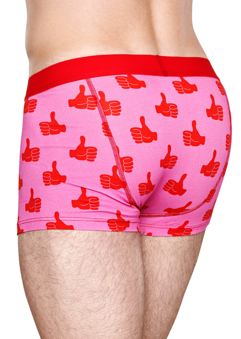 Heren Ondergoed: Thumbs Boxershorts, Roze | Happy Socks