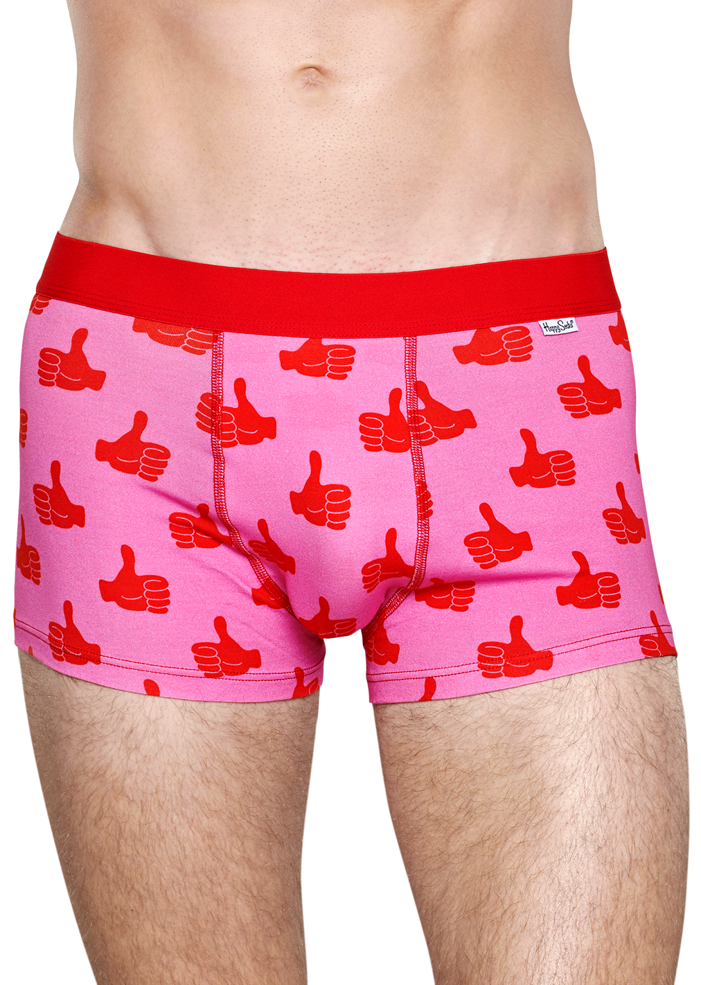 ga zo door Zending Zich voorstellen Men's Underwear: Thumbs Up Trunk, Pink | Happy Socks GL