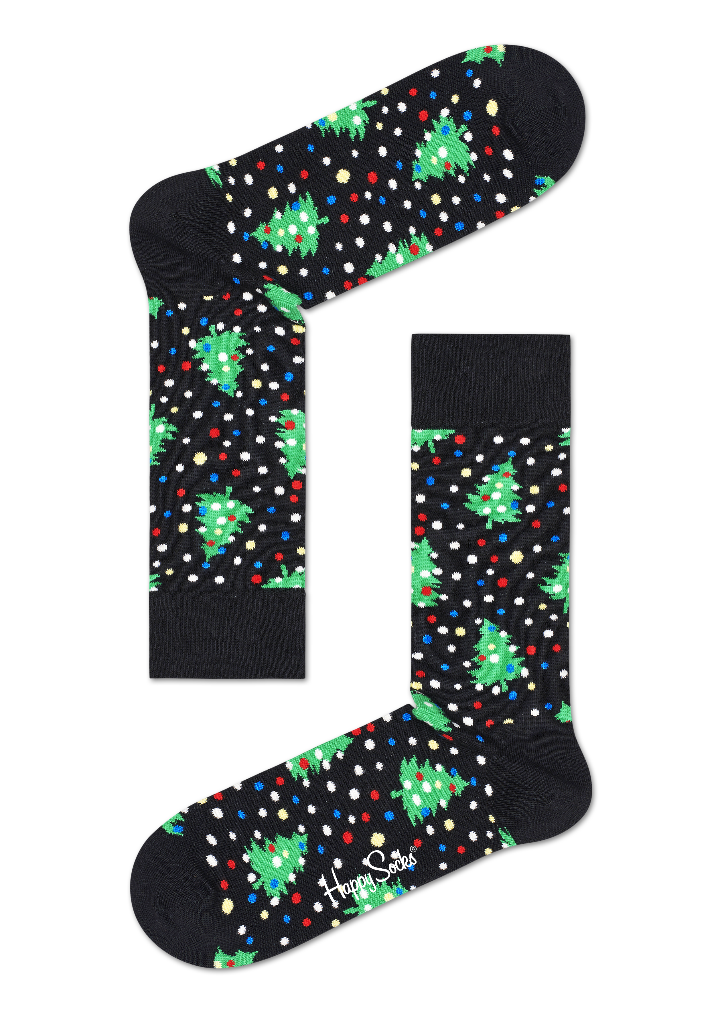 Black Christmas Night Crew Sock