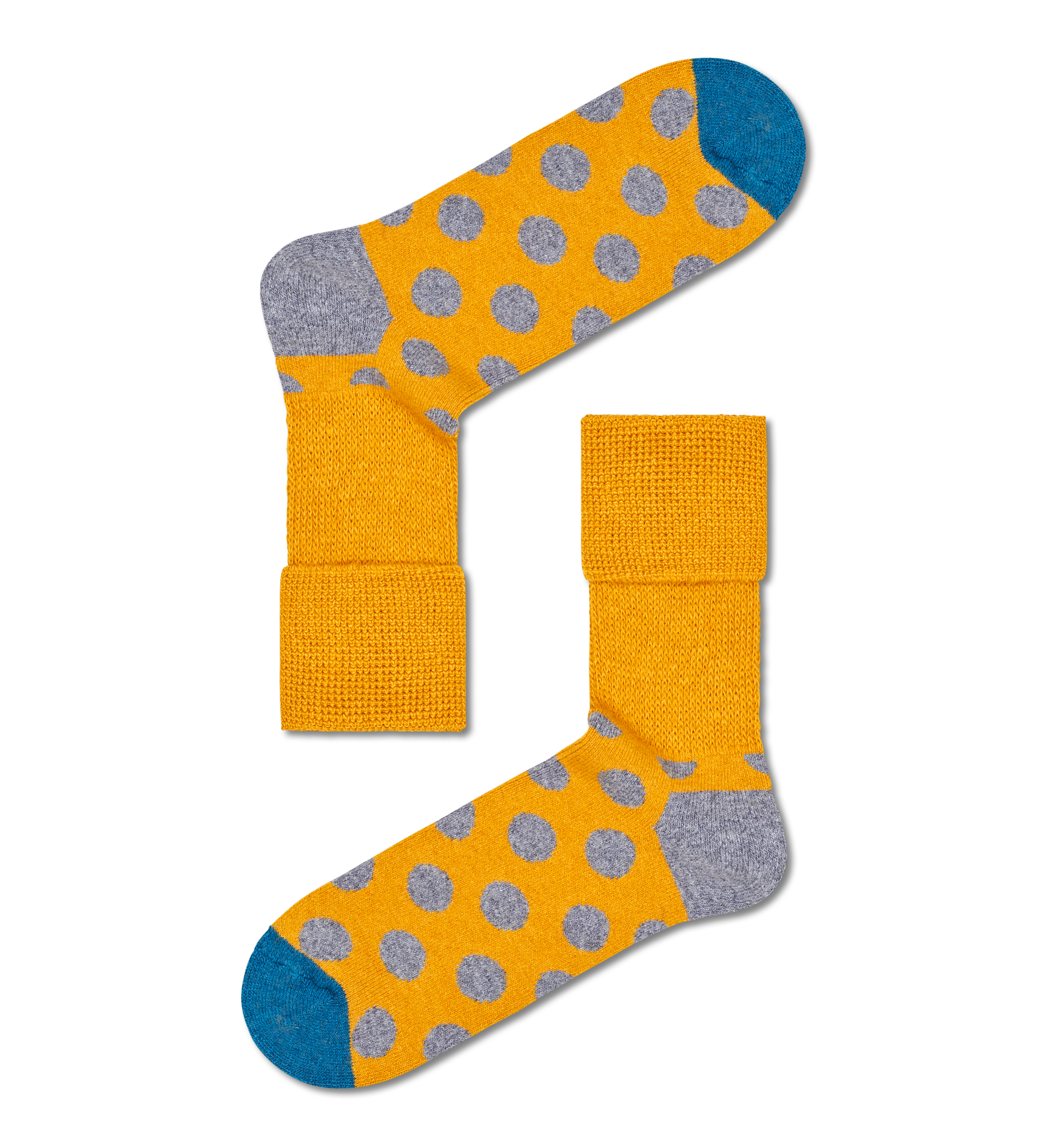 Dark Yellow Big Dot Cozy Crew Sock | Happy Socks