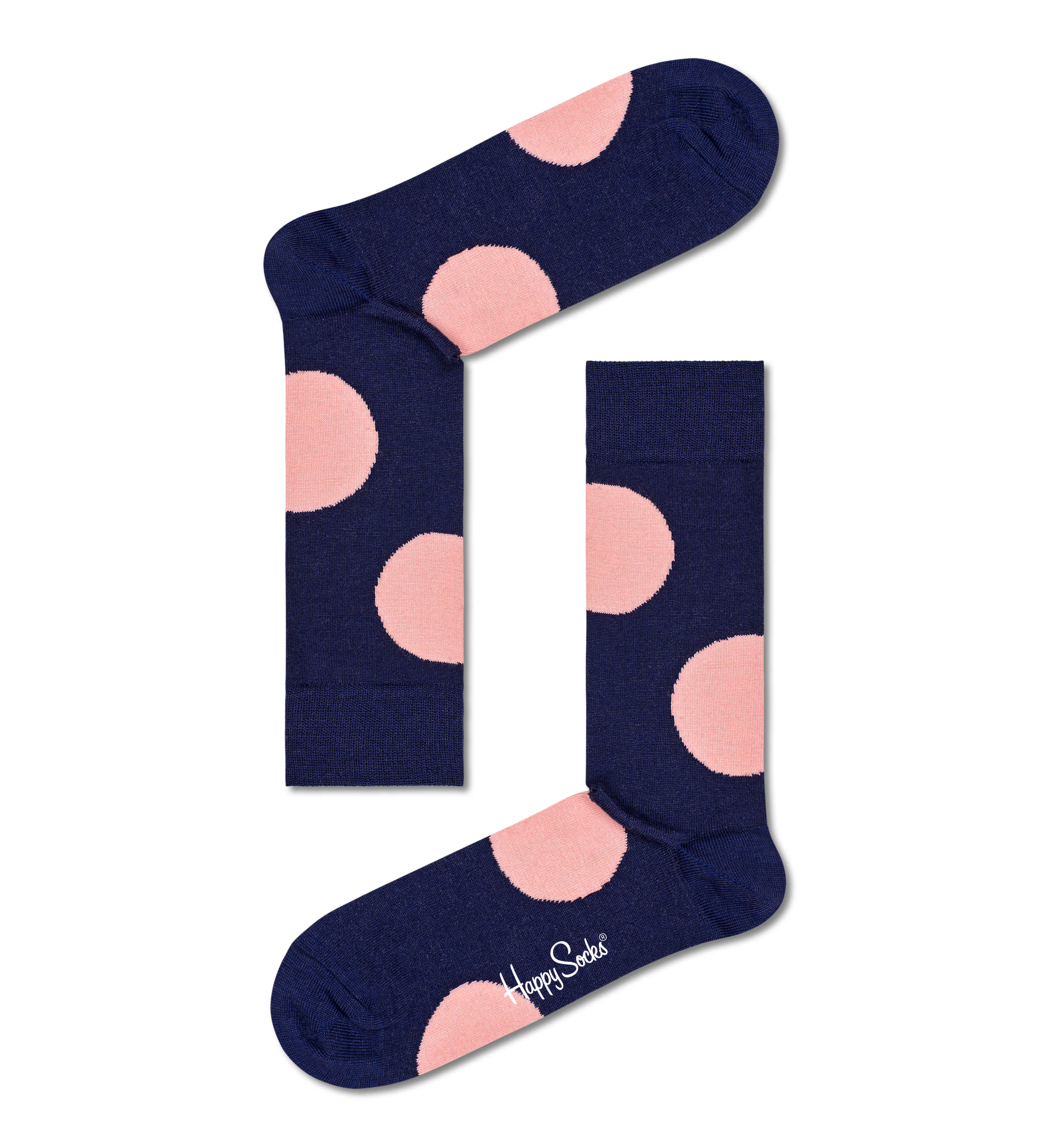 Navy Wool Jumbo Dot Crew Sock | Happy Socks