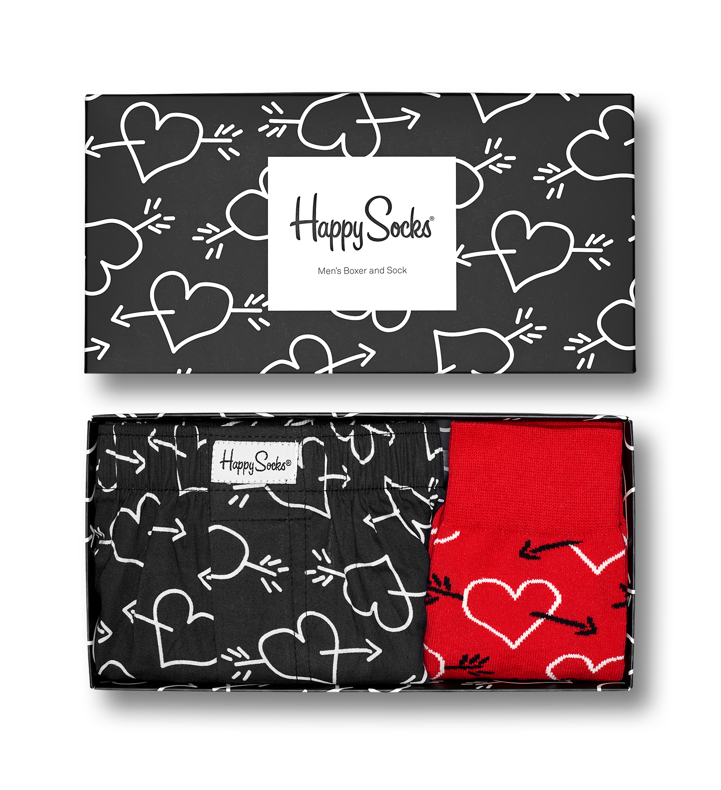 2-Pack Valentine Men’s Boxer & Socks Combo Box