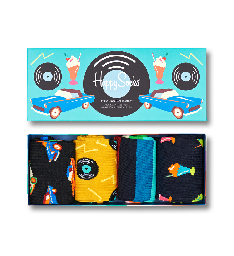 Fun Food Socks Gift Set | 4-Pack At The Diner Crew Socks