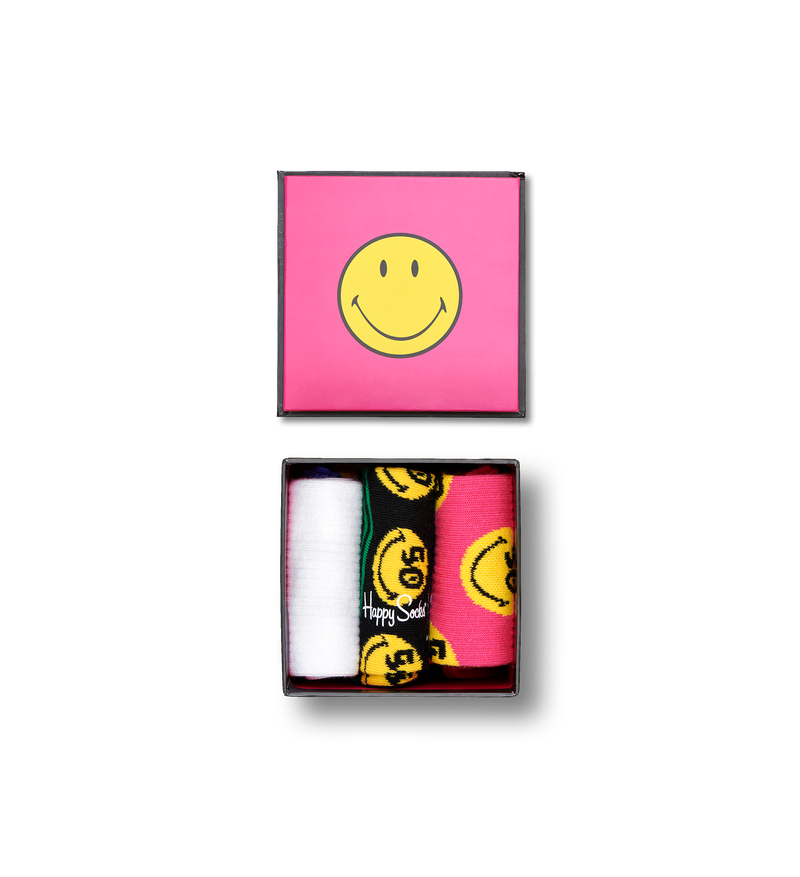 Black SmileyCollector's Edition 3-Pack | Happy Socks