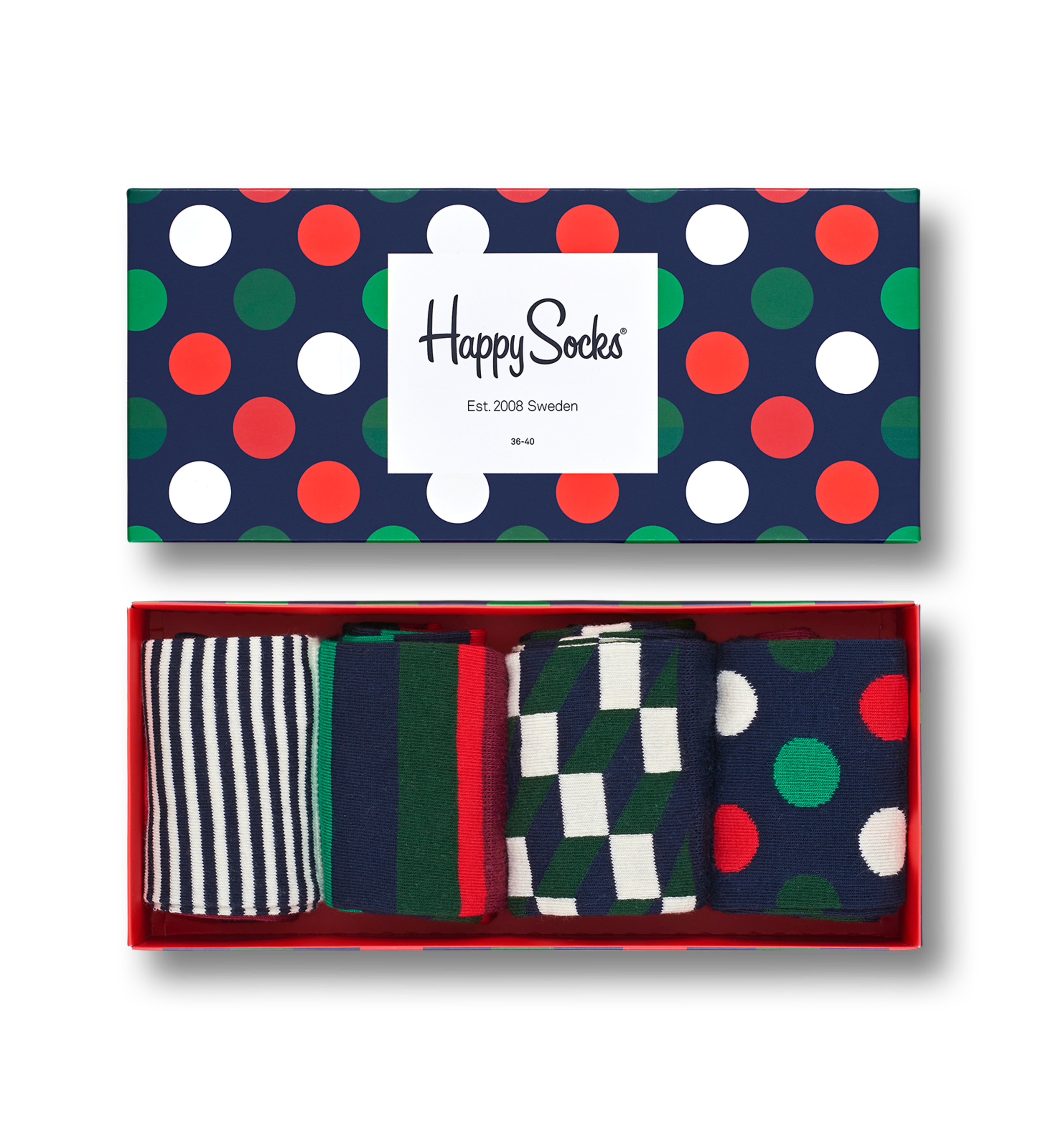 Blue, Green Red socks gift box: Andy Warhol | Happy Socks