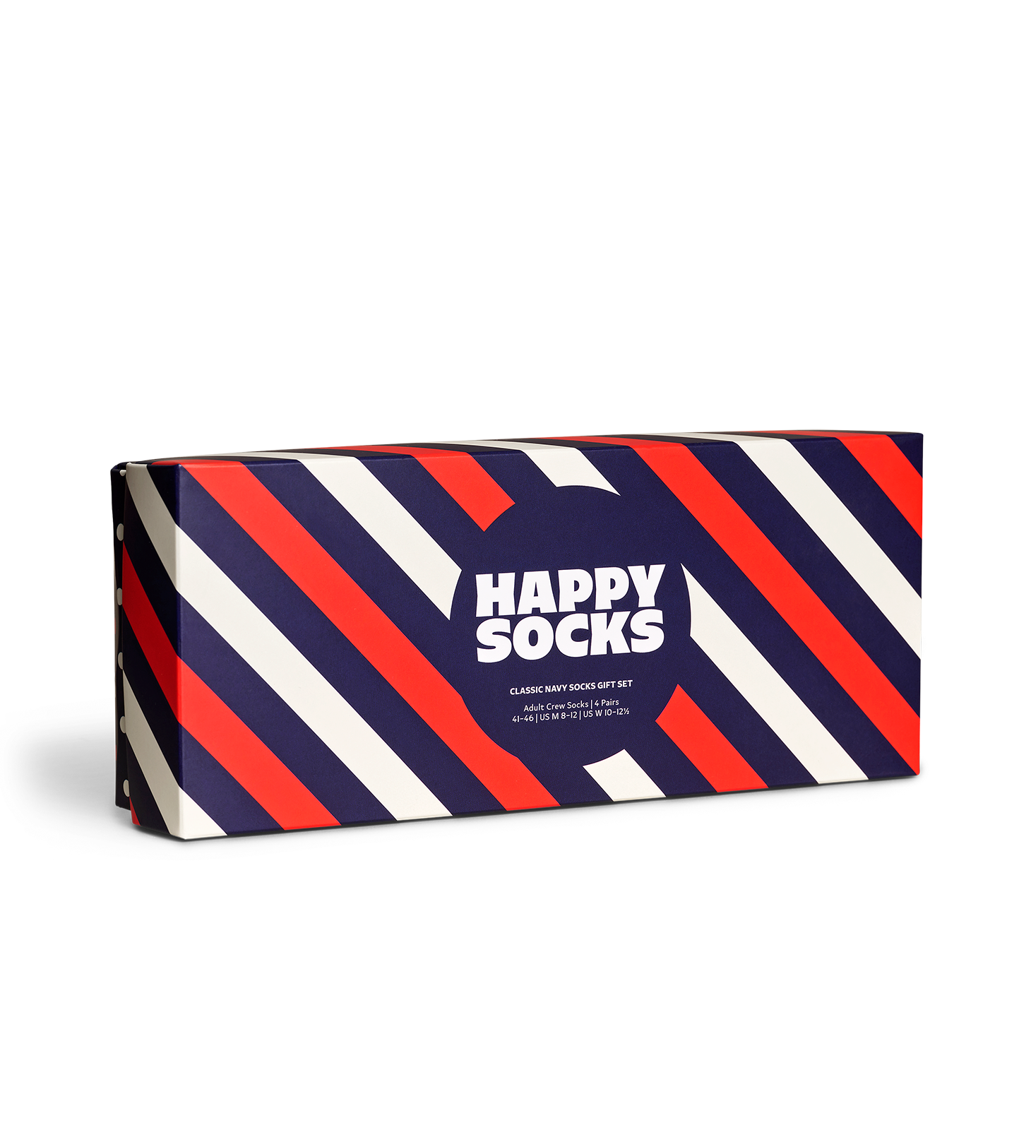 4-Pack Happy | Socks Set Crew Socks Gift Navy Classic US