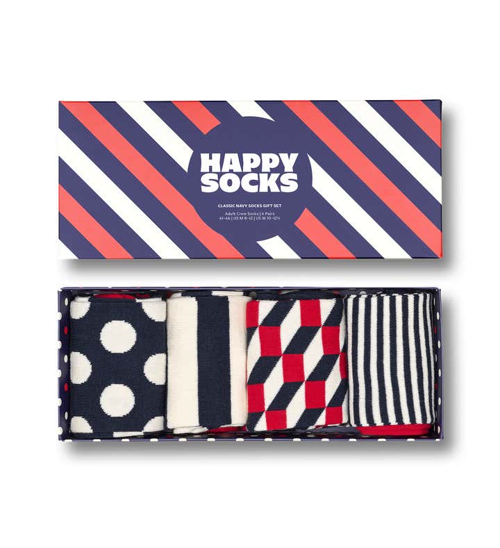 4-Pack Classic Navy Socks Gift Set