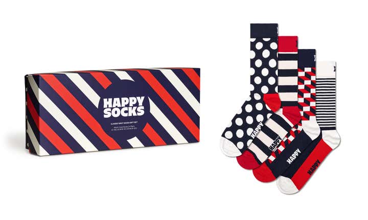 4-Pack Classic Navy Socks Gift Set