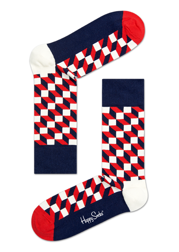 Classic 4-Pack Gift Socks White US Socks & Happy Black | Set Balck Crew