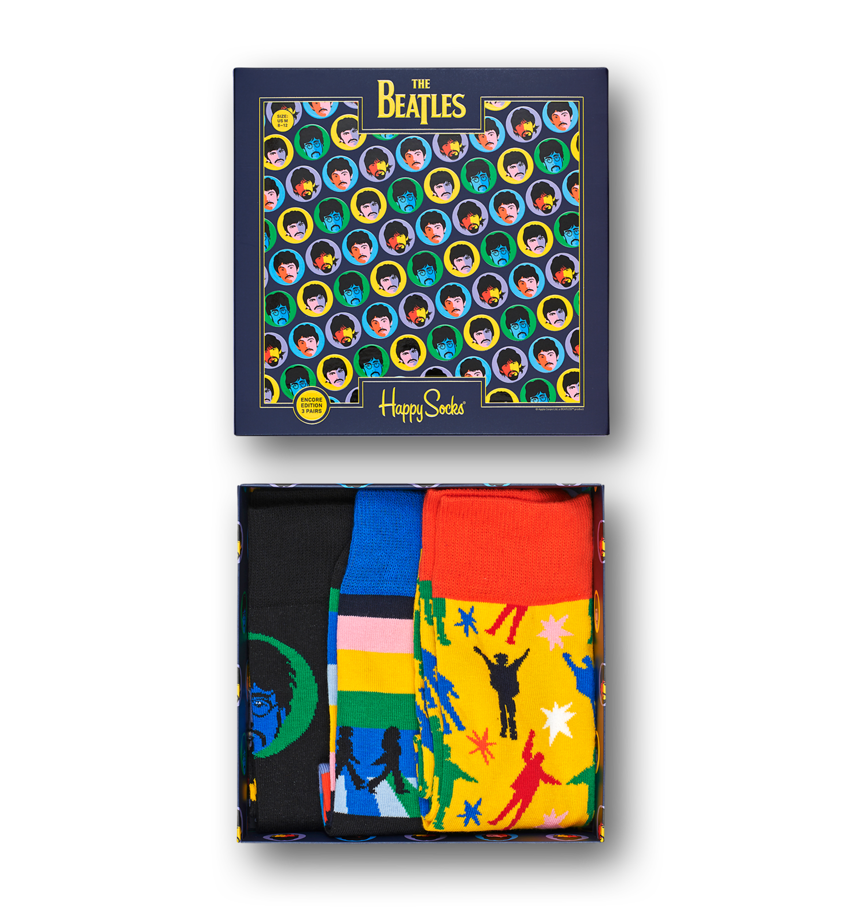 Make the Beatles fan in your life feel like #1 with the chart-topping Beatles Gift Box. Featuring three unique styles in vibrant technicolor, this speci…