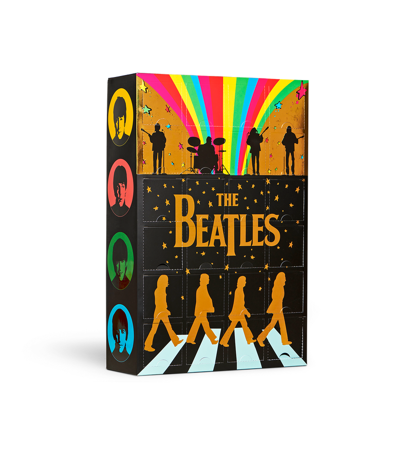 Navy 24-Pack The Beatles Collector's Crew Socks Gift Set | Happy Socks