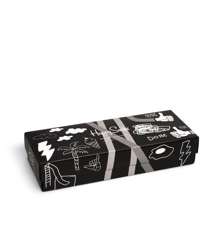 4-Pack Black & White Socks Gift Set 8