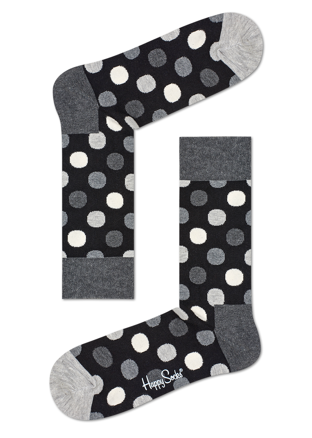 Black 4-Pack Classic Socks | US Set White Gift Socks Balck Happy & Crew