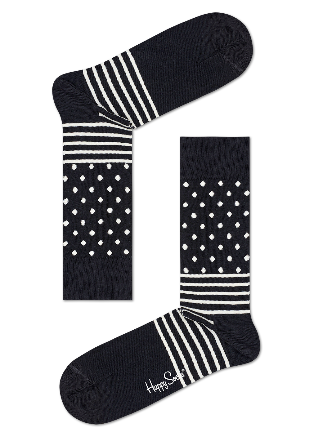 Black 4-Pack Classic Balck & White Crew Socks Gift Set | Happy Socks US
