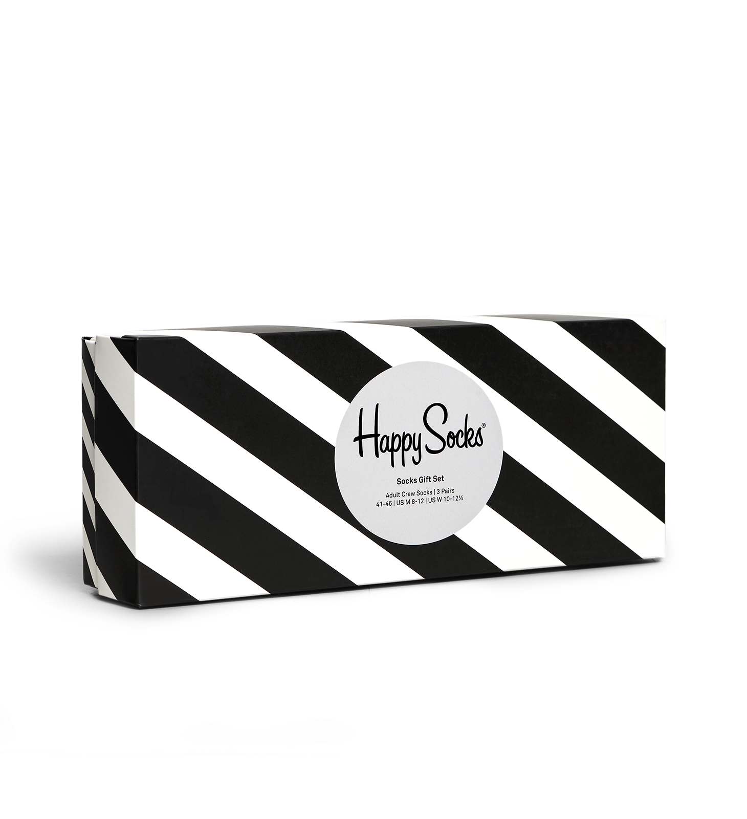 US Happy Gift Black & 4pc Box White | Socks