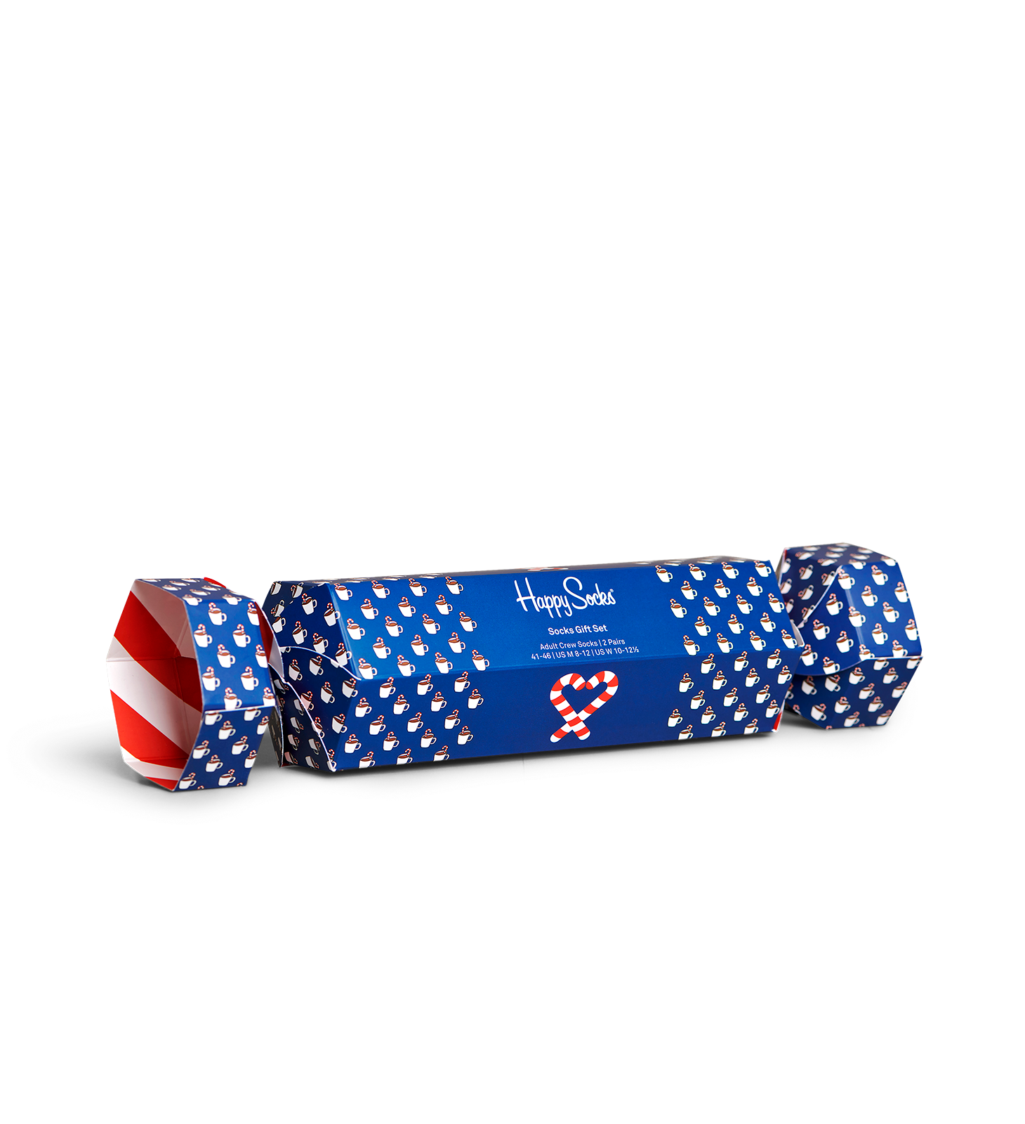 Blue 2-Pack Candy Cane & Cocoa Crew Socks Gift Set | Happy Socks