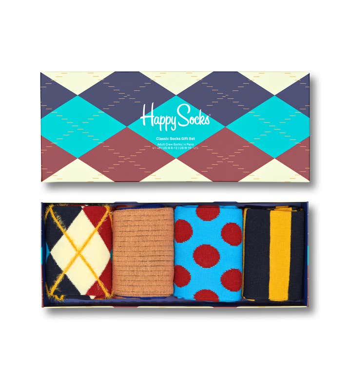 4-Pack My Favorite Blues Crew Gift Set | Happy Socks US