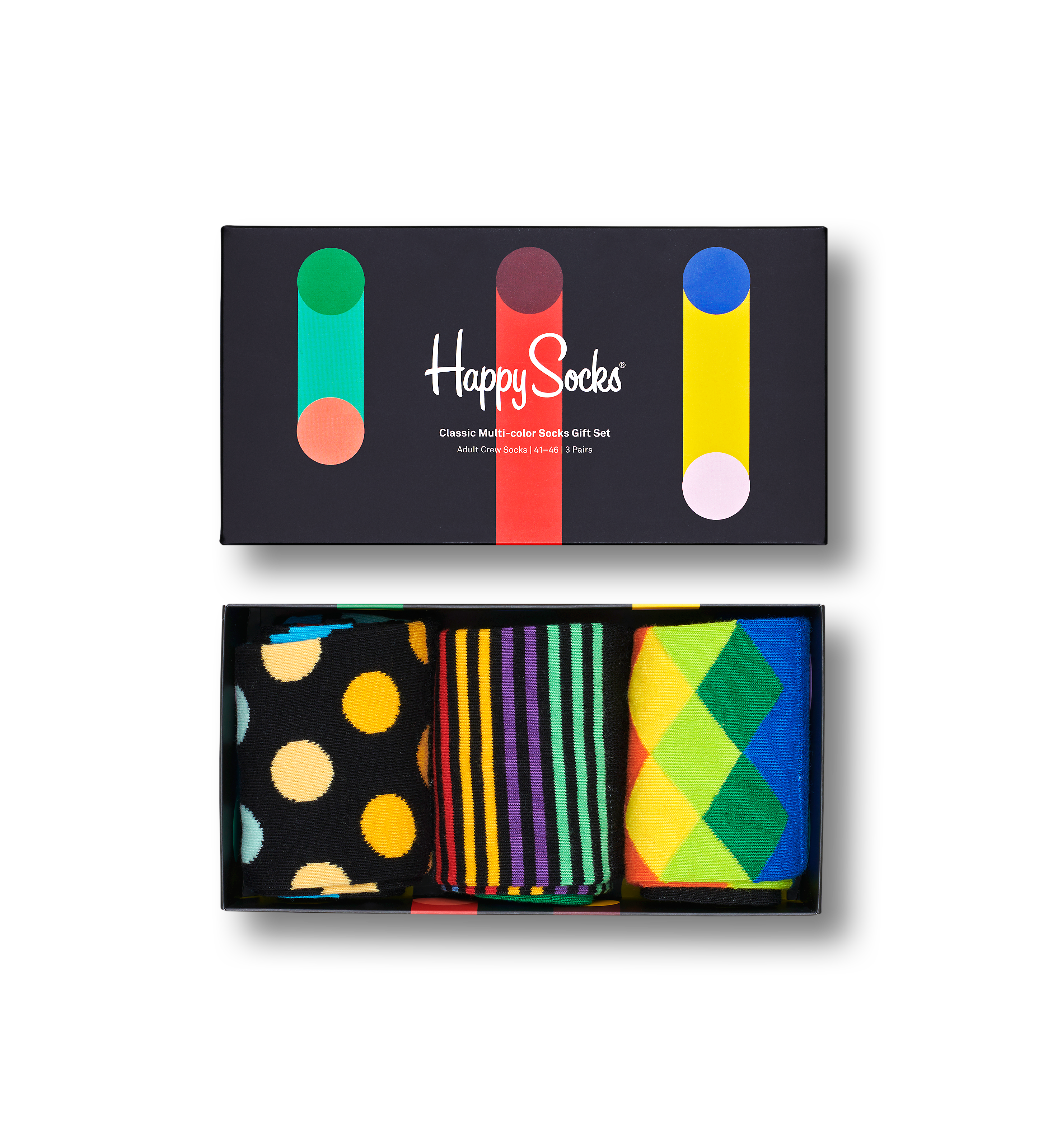 Classic Multi-color Socks Gift Set 3pc | Happy Socks