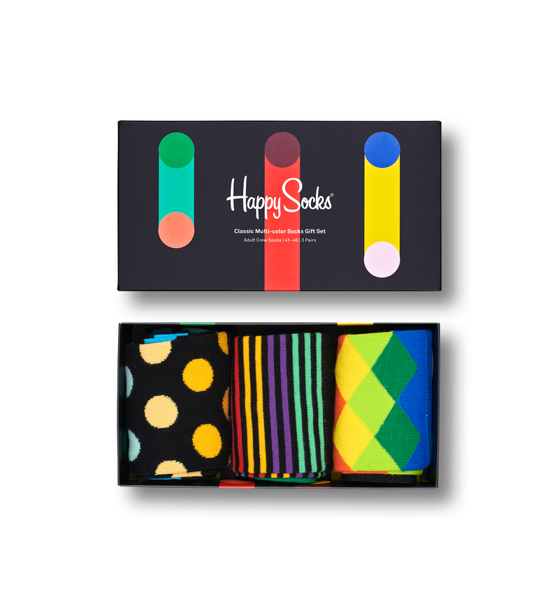 Colorful 3-Pack Socks Gift Set | Unique Fun Gift Ideas