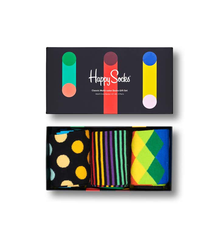 3-Pack Classic Multi-Color Socks Gift Set