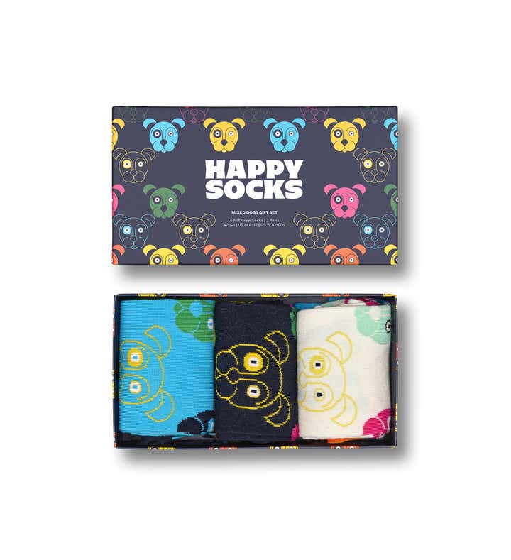 3-Pack Mixed Dog Socks Gift Set