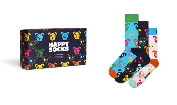 3-Pack Mixed Dog Socks Gift Set