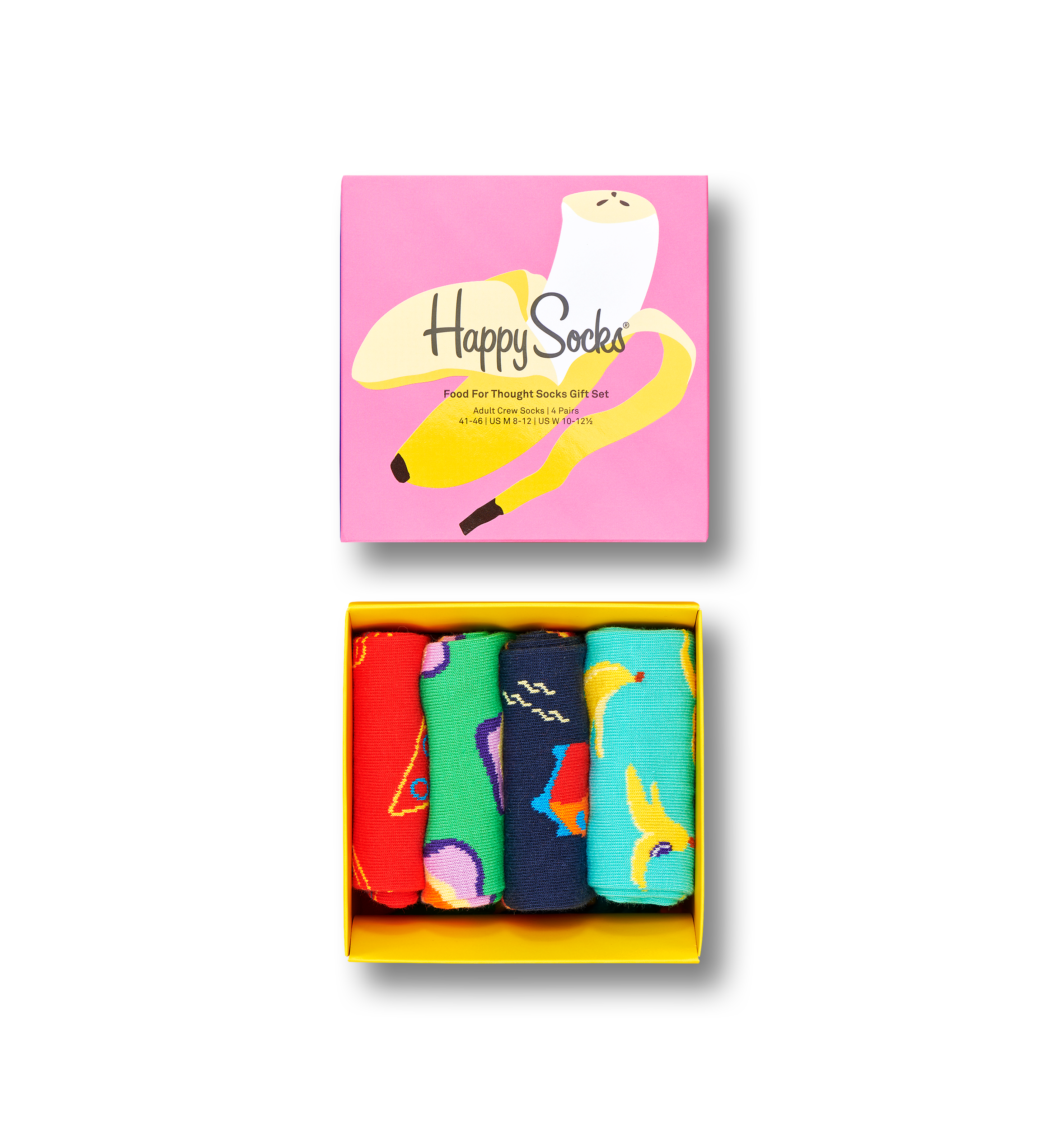 Multicolour Food For Thought Socks Gift Set | Happy Socks