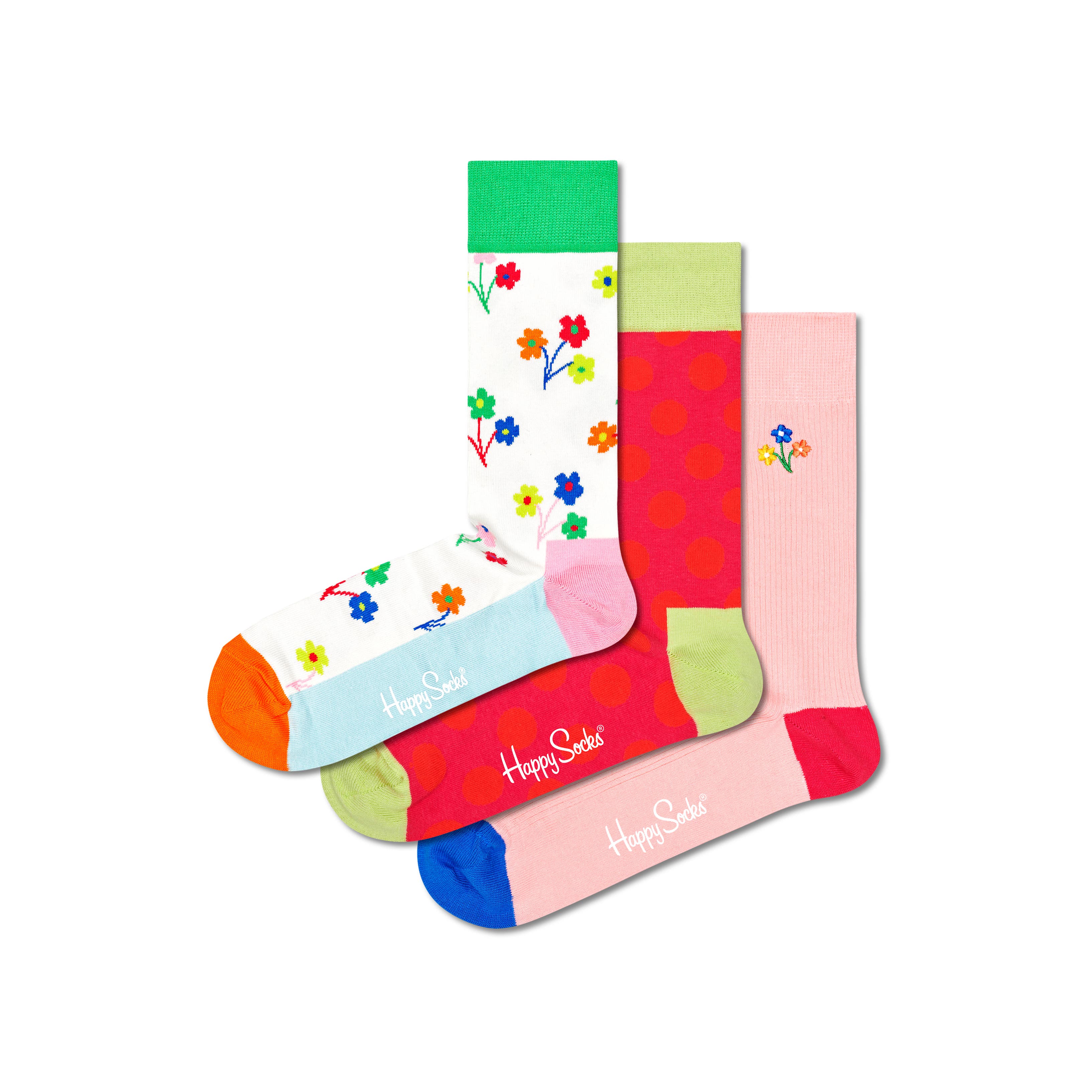 3-Pack Flower Socks Gift Set