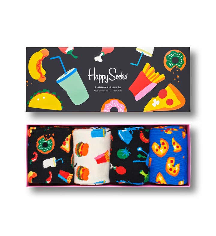 4-Pack Food Lover Socks Gift Set