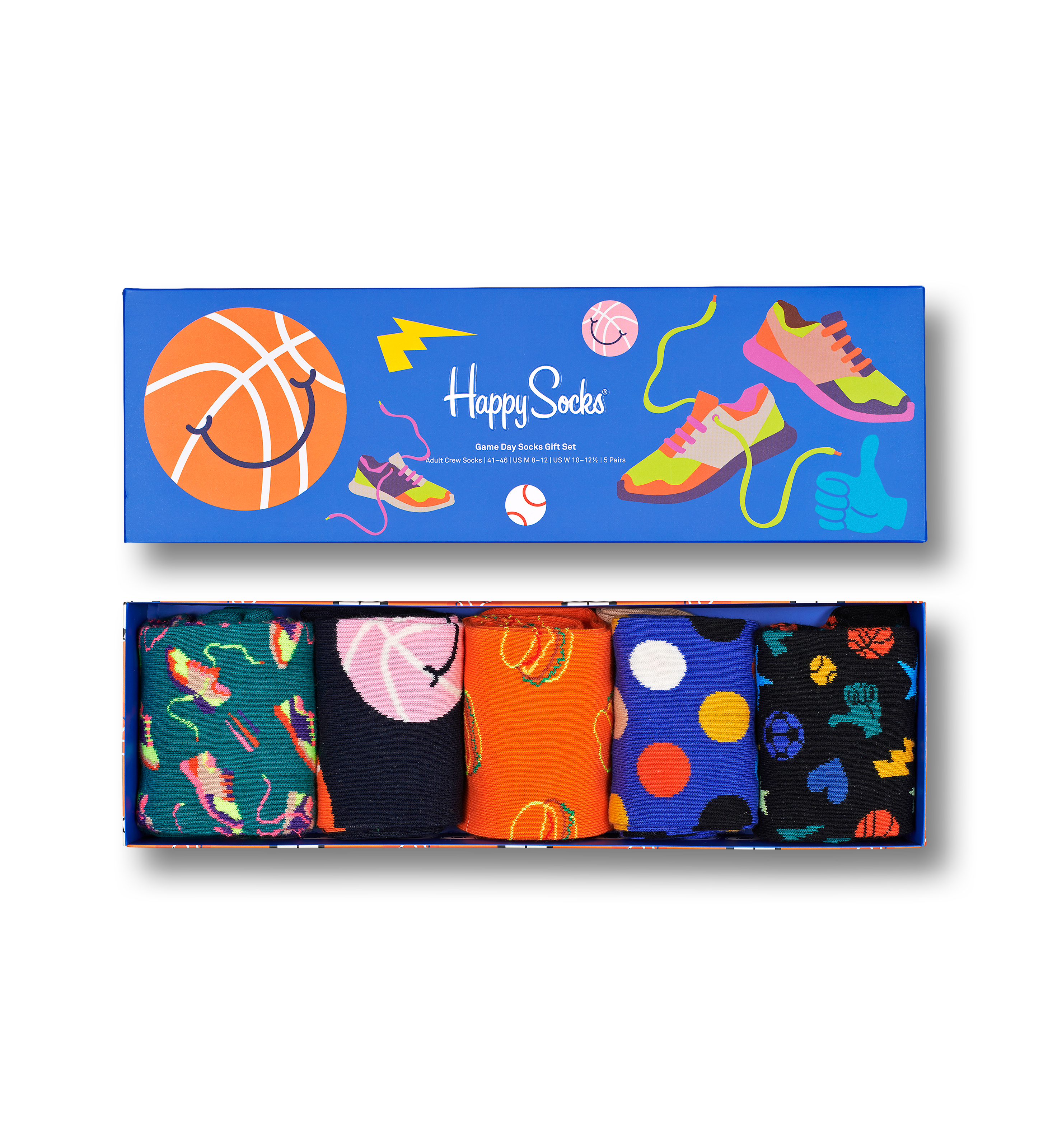 Visita lo Store di Happy SocksHappy Socks Game Day 5-Pack Gift Set Calzini Multi 41-46 Uomo 