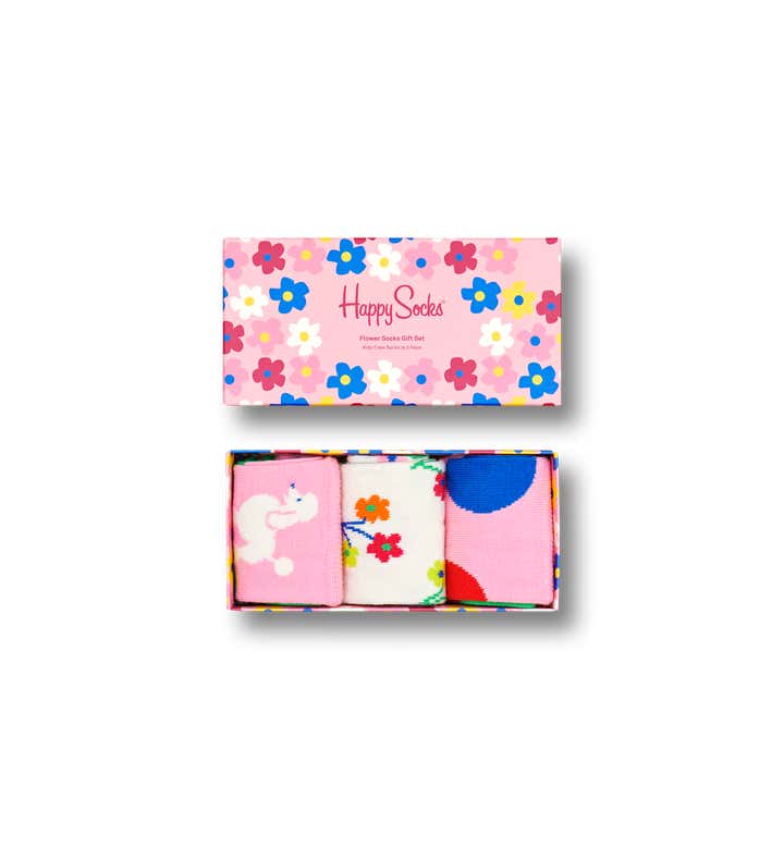 Kids 3-Pack Flower Socks Gift Set