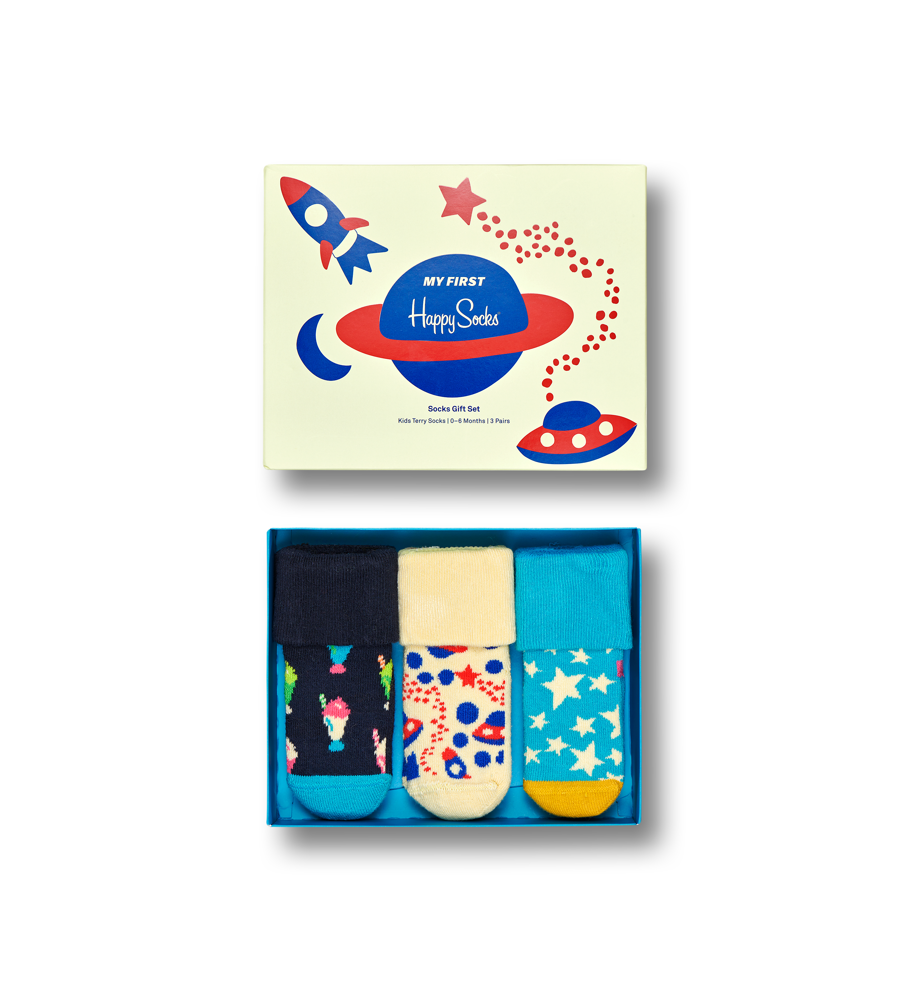 3er-Pack Kindersocken-Geschenk-Set Fun Times Terry in Marineblau | Happy Socks product