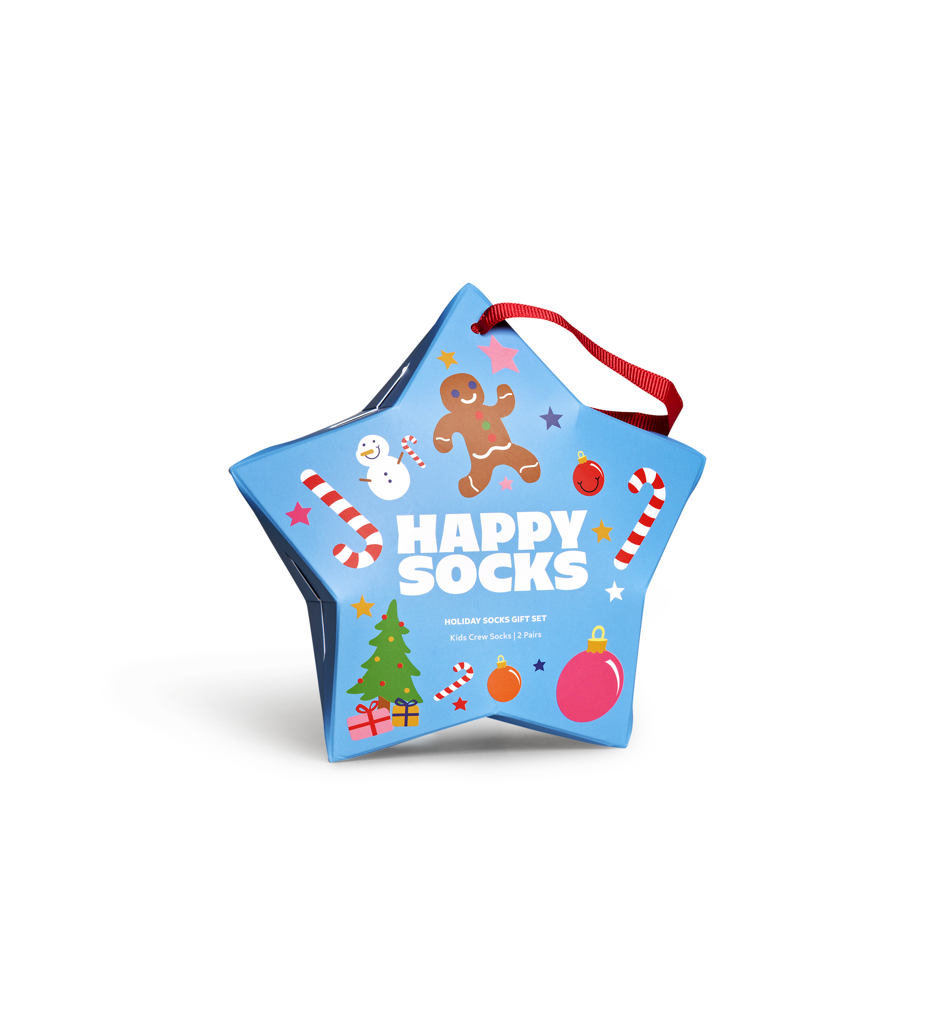 Light Blue 2-Pack Kids Holiday Crew Socks Gift Set | Happy Socks