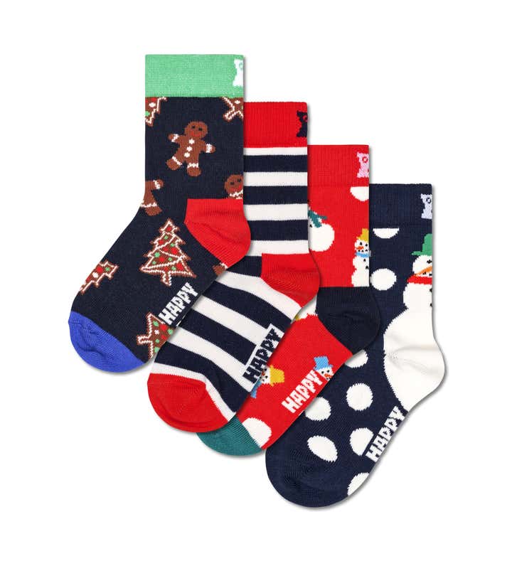 Kids 4-Pack Holiday Socks Gift Set
