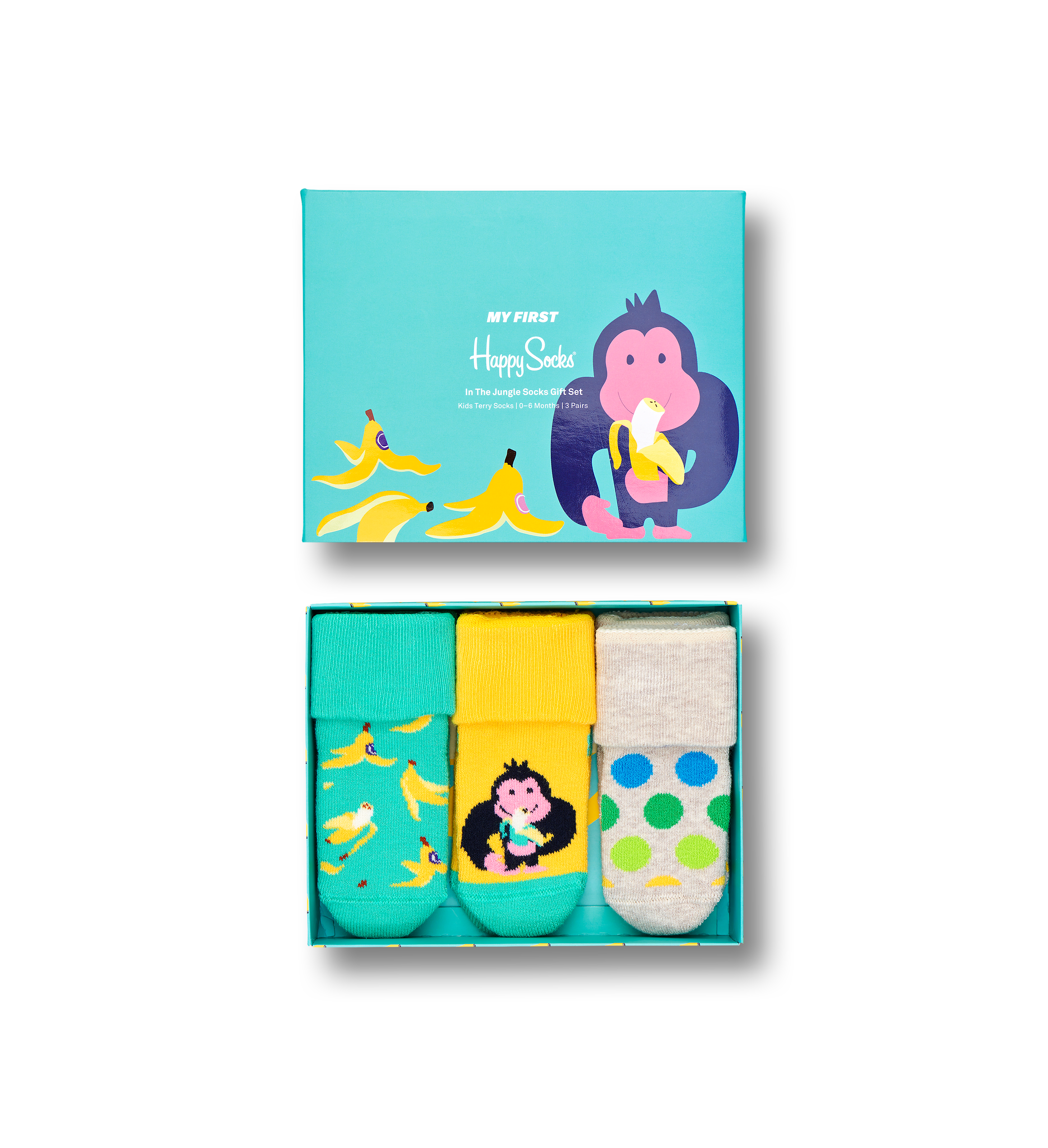 Multicolour In The Jungle 3-Pack Socks Gift Set | Happy Socks