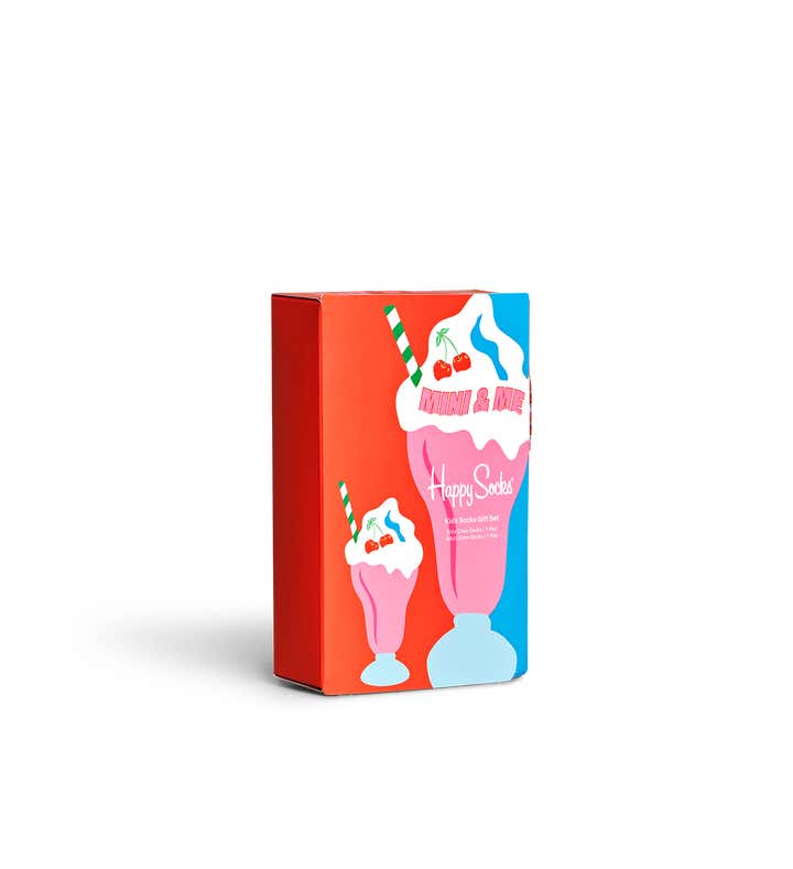 Kids 2-Pack Mini & Me Milkshake Socks Gift Set
