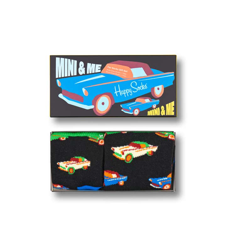 Kids 2-Pack Mini & Me Car Socks Gift Set