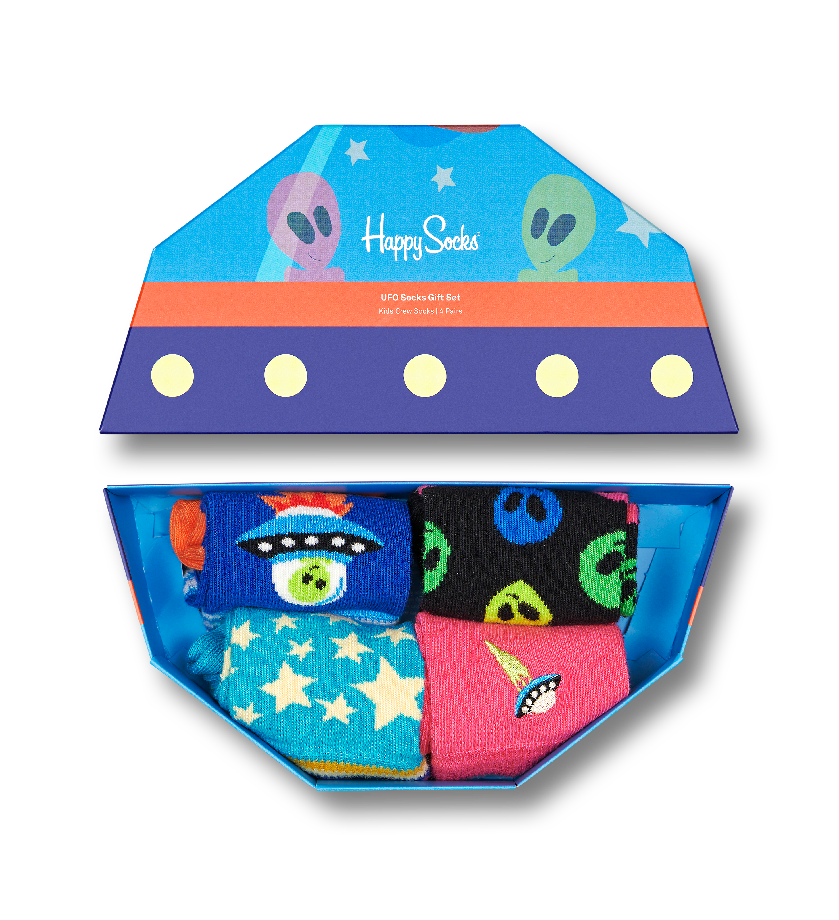 Blue 4-Pack Kids Space Crew Socks Gift Set | Happy Socks