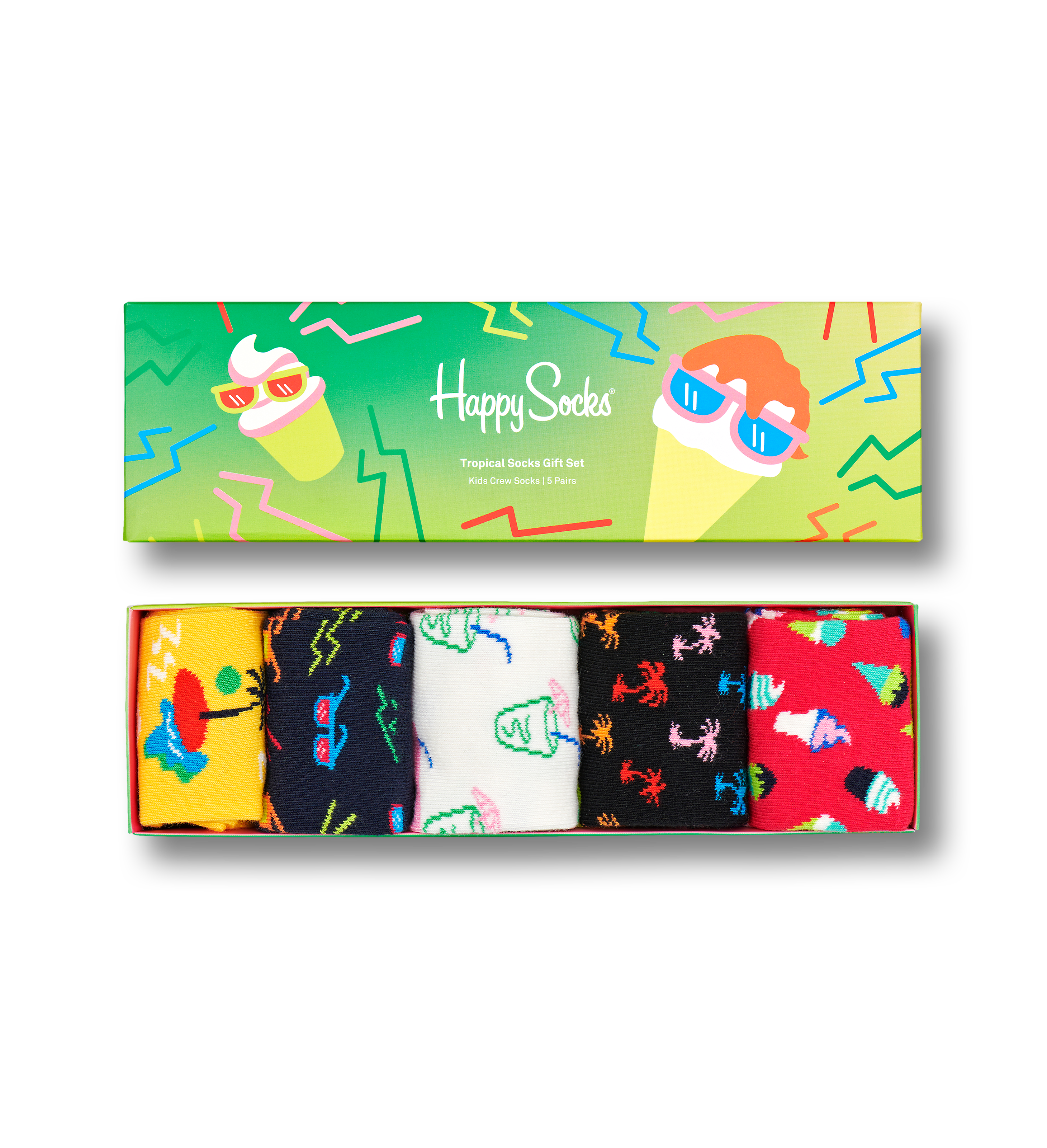 Multicolour Tropical 5-Pack Socks Gift Set | Happy Socks