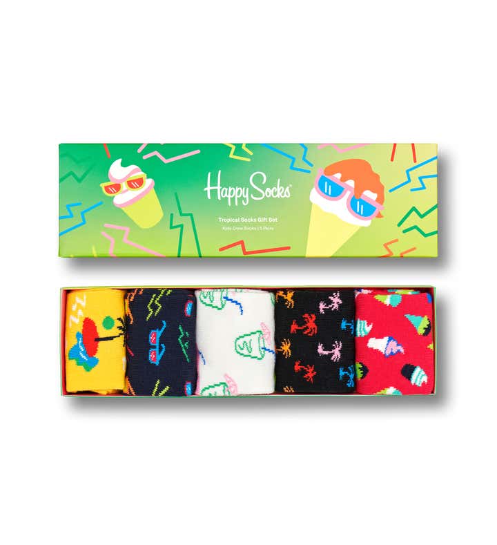 5-Pack Kids Tropical Socks Gift Set