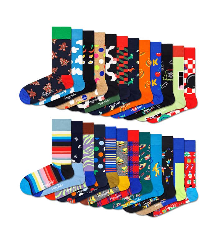 24-Pack 24 Days Of Holiday Socks Gift Set 2