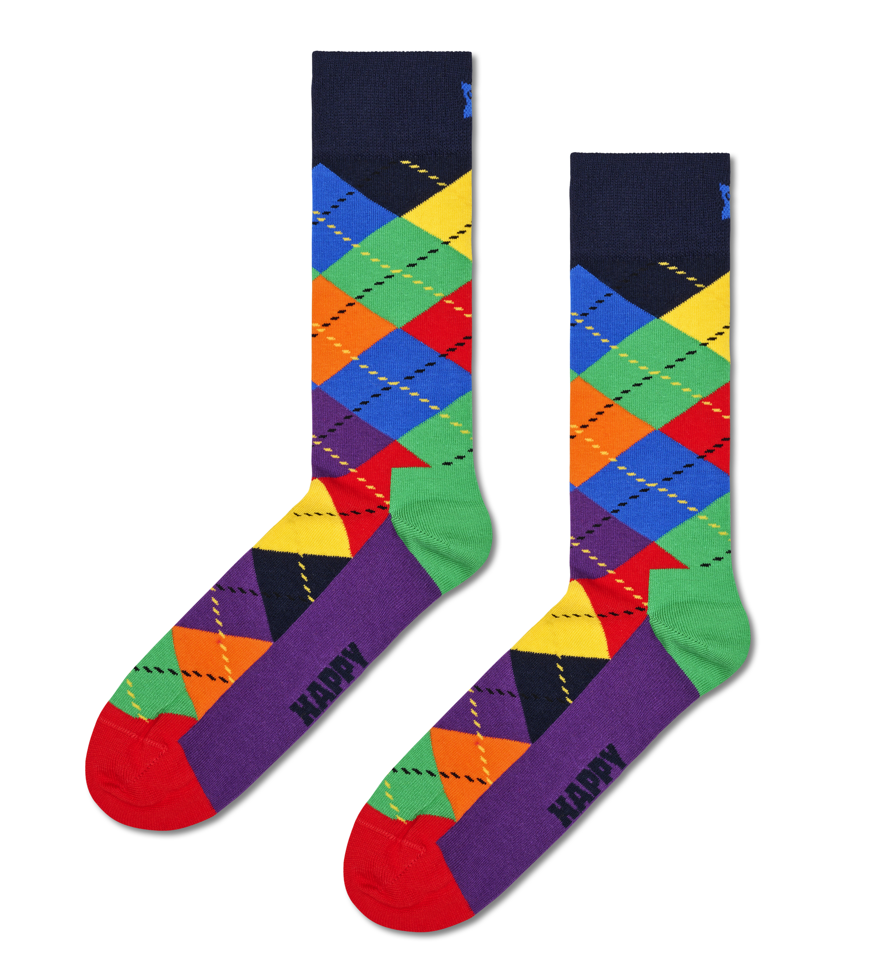 Socks Socks Multi-Color Gift Crew 4-Pack Set Happy | Navy US
